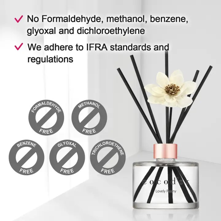 Diffusore Fiore Bianco 200 ml (6,7 oz) Fragranza Profumo di Rosa