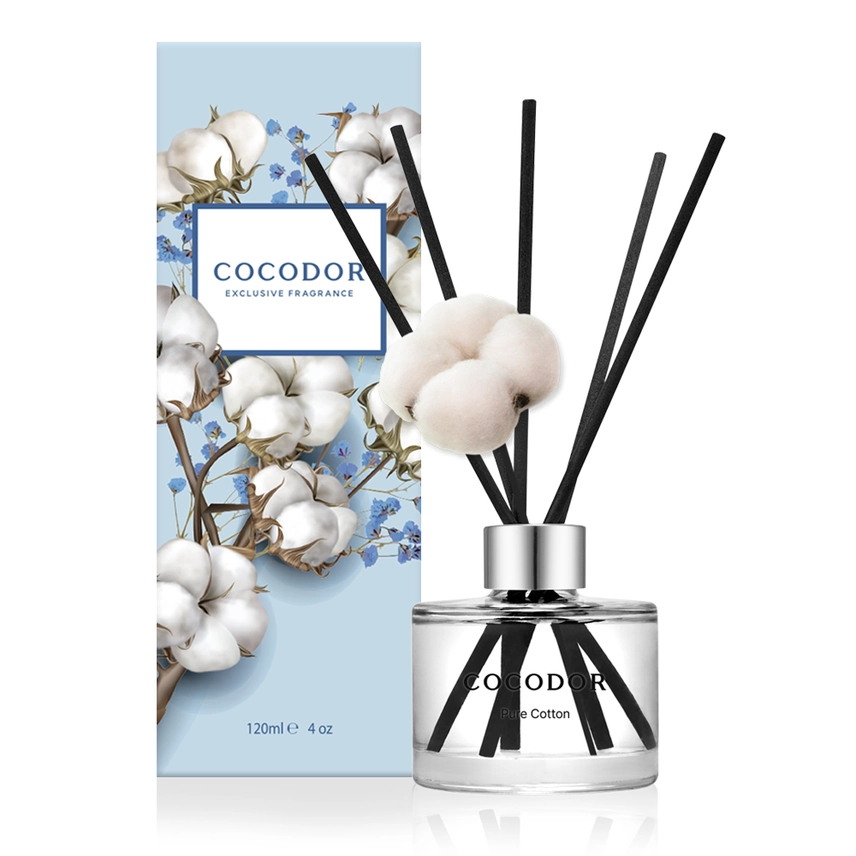 Cocodor Diffusore di Cotone 120ml (4.0oz) Profumo di Cotone Puro